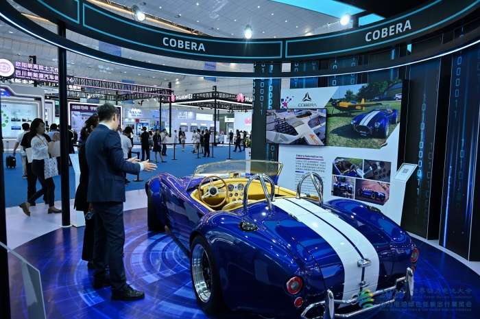2023世界动力电池大会期间展出的匈牙利全电动跑车。受访者供图